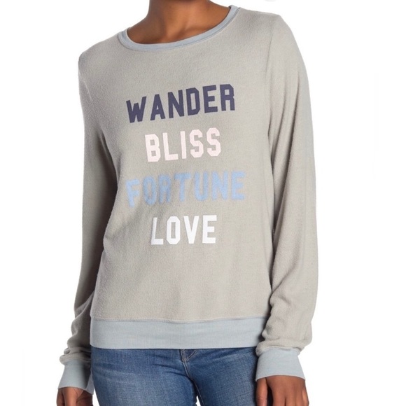 Wildfox Tops - WILDFOX FORTUNE LOVE PULLOVER SWEATSHIRT
